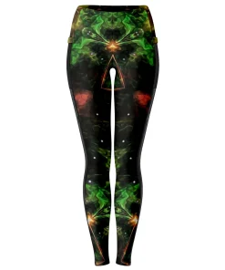 Alternative view of Eostarra Psychedelic Mesh Pocket Leggings