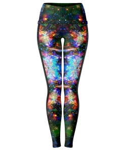 Alternative view of Oriarch Psychedelic Mesh Pocket Leggings