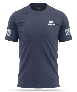 [FIRE RESCUE] Cotton Blend Shirt [NVY/WHT]﻿