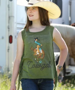 Alternative view of 'Cowgal' Girl's Tank Top by Cruel Girl®